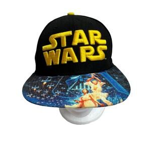 STAR WARS A New Hope Black Hat Cap Snapback Bill Print One Size New Era 9Fifty